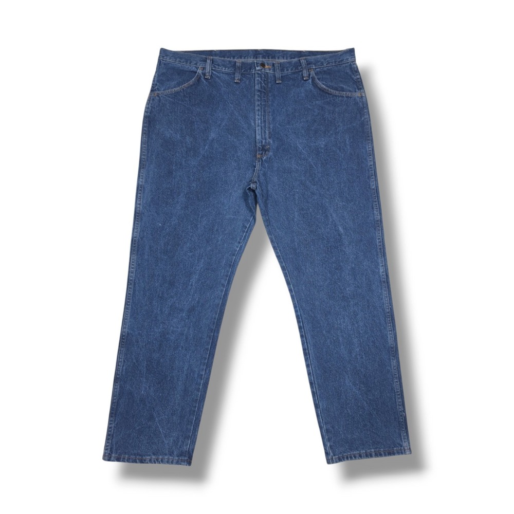 Vintage Rustler Jeans 87619PW 44x30 Blue Denim Made Mexico 100% Cotton Y2K Dark